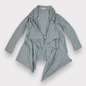 CAbi Cardigan Open Front Asymmetrical Gray Medium